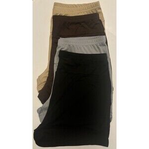 SHEIN Workout Shorts (4) Colors All Size Large . Beige ,Brown,Grey & Black.
